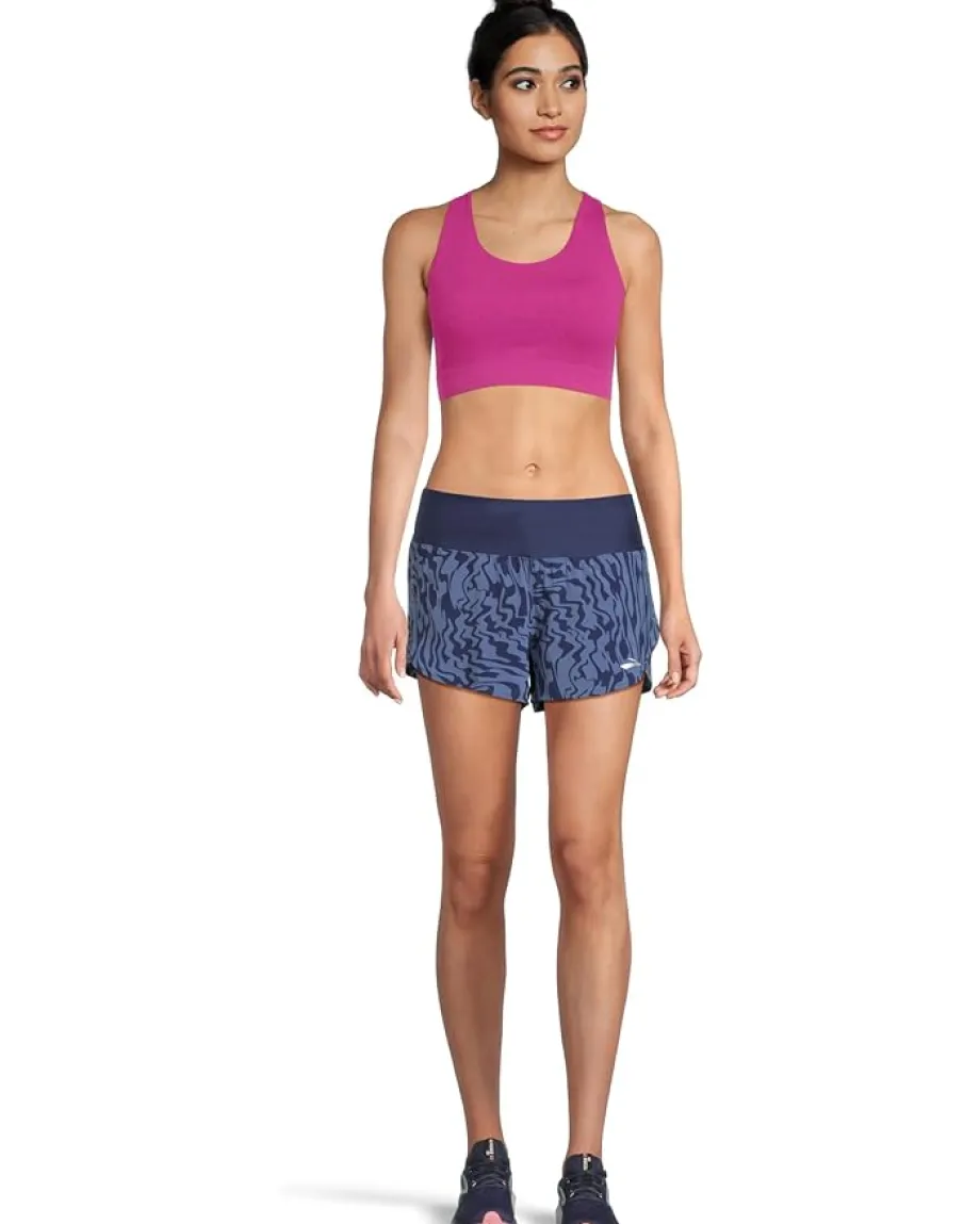 Brooks Luxe Pocket Bra Heather Magenta Clearance
