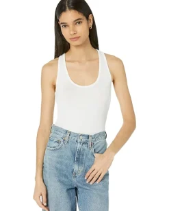 Women Commando Luxury Rib Racerback Tank Bodysuit RIB404