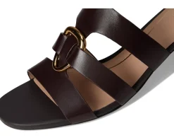 Cole Haan Lyanna Link Ankle Strap Sandals Dark Chocolate Leather Online