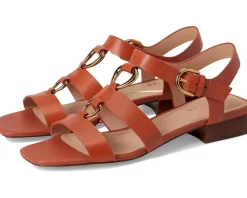 Cole Haan Lyanna Link Sandals Auburn Leather Sale