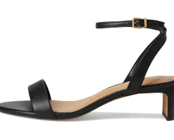 Vince Camuto Lylah Kitten Heel Ankle Strap Sandals Black Clearance