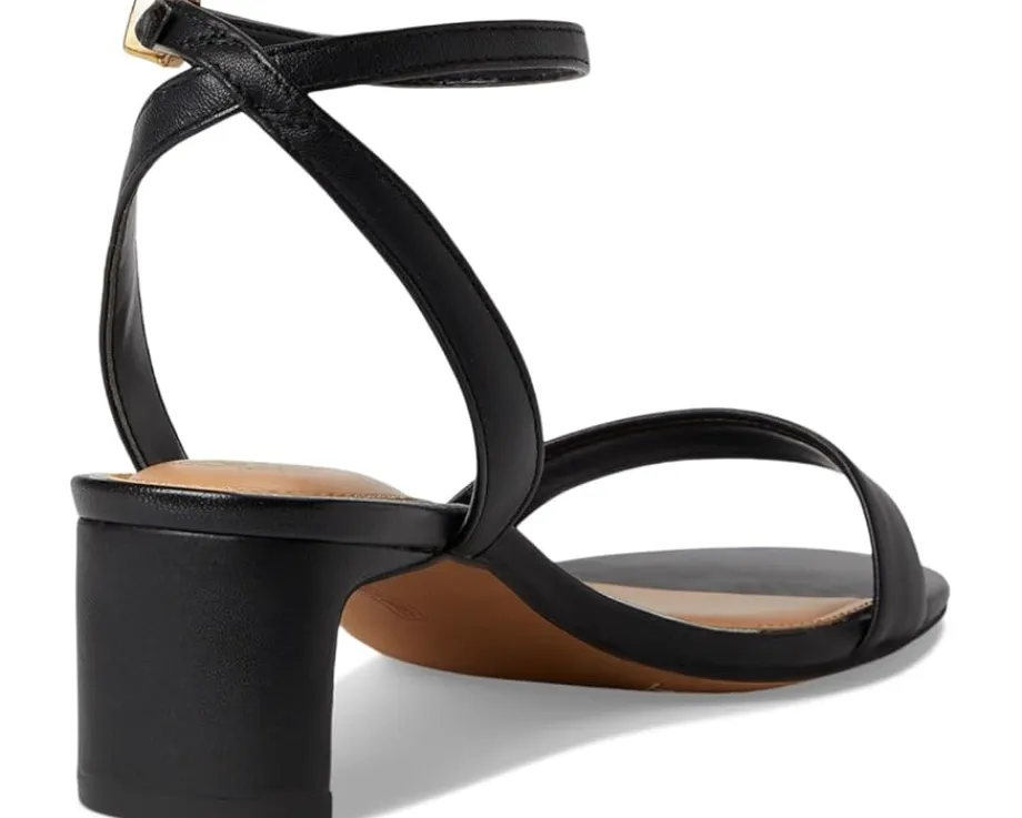 Vince Camuto Lylah Kitten Heel Ankle Strap Sandals Black Clearance