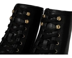 Cole Haan Lyndon Waterproof Lace-Up Booties Black Leather Waterproof Outlet