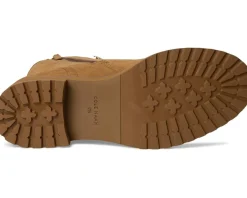 Cole Haan Lyndon Waterproof Lace-Up Booties Golden Honey Suede Waterproof New