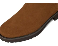 Cole Haan Lyndon Waterproof Tall Equestrian Boots Tobacco Suede Waterproof