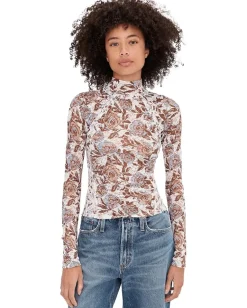 Free People Lyric Long Sleeve Ivory Combo New