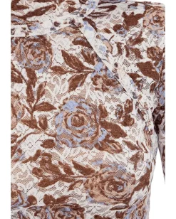 Free People Lyric Long Sleeve Ivory Combo New