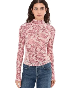 Free People Lyric Long Sleeve Pink Combo Discount