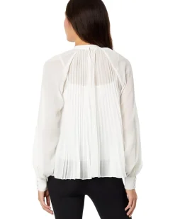 Ted Baker Macenzi Embellished Pleated Neck Top Ivory