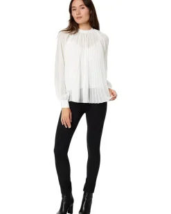 Ted Baker Macenzi Embellished Pleated Neck Top Ivory