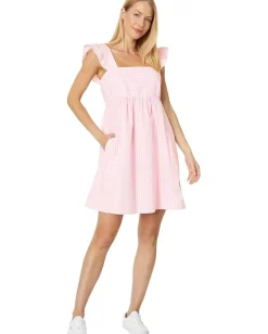 Draper James Maddie Babydoll Dress Pink Multi Discount