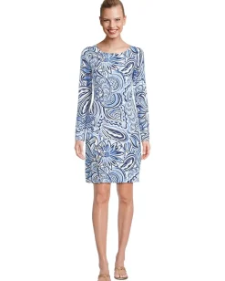 Lilly Pulitzer Maddox Upf 50+ Dress Resort White Give It A Whirl Best