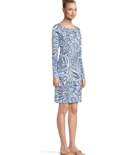 Lilly Pulitzer Maddox Upf 50+ Dress Resort White Give It A Whirl Best