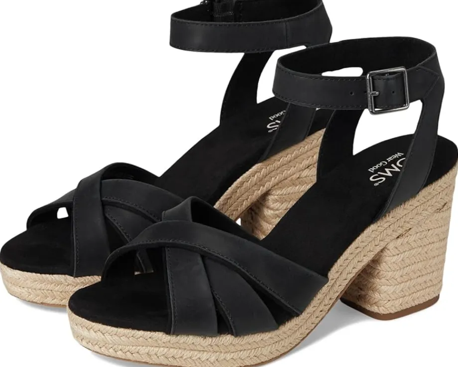 TOMS Majorca Strappy Black Discount