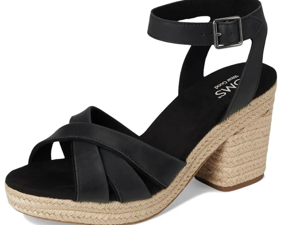 TOMS Majorca Strappy Black Discount