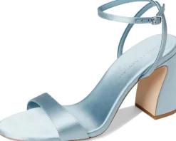 Loeffler Randall Malia Curved Heel Simple Sandals With Ankle Wrap Pale Blue Outlet
