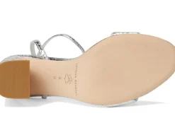 Women Loeffler Randall Malia Curved Heel Simple Sandals With Ankle Wrap