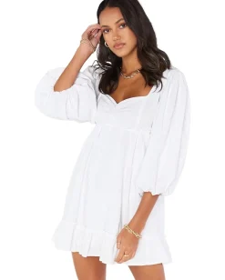 Show Me Your Mumu Mandi Mini Dress White Clearance