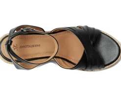 Johnston & Murphy Marcia Cross-Band Sandal Black Hot