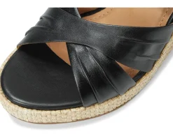 Johnston & Murphy Marcia Cross-Band Sandal Black Hot