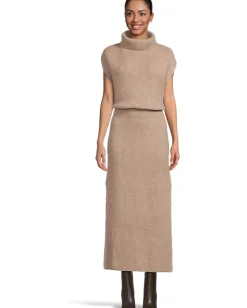 Splendid Marigold Sweater Dress Light Cedar Heather