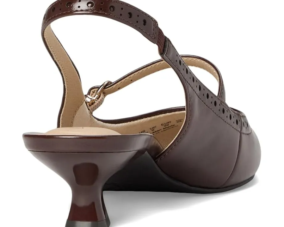 LifeStride Marilyn Slingback Shoes Cognac Brown Sale