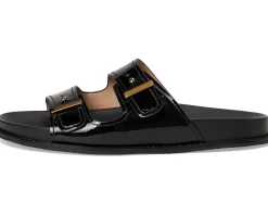 Cole Haan Marisol Footbed Sandals Black Patent Leather Best