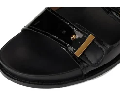 Cole Haan Marisol Footbed Sandals Black Patent Leather Best