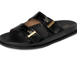Cole Haan Marisol Footbed Sandals Black Patent Leather Best