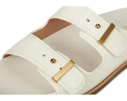 Cole Haan Marisol Footbed Sandals Ivory Patent Leather New