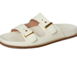 Cole Haan Marisol Footbed Sandals Ivory Patent Leather New