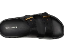 Cole Haan Marisol Footbed Sandals Black Leather New