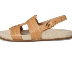 Cole Haan Marlee Fisherman Footbed Sandals Biscuit Leather/Natural Canvas Best