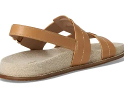 Cole Haan Marlee Fisherman Footbed Sandals Biscuit Leather/Natural Canvas Best