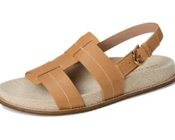 Cole Haan Marlee Fisherman Footbed Sandals Biscuit Leather/Natural Canvas Best