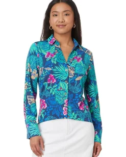 Women Lilly Pulitzer Marlena Upf 50+ Button Do