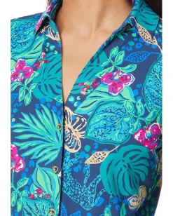 Women Lilly Pulitzer Marlena Upf 50+ Button Do