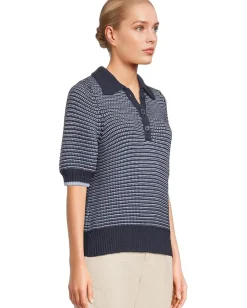 Michael Stars Marley Collared Popover Nocturnal/Breeze Outlet