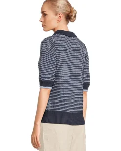 Michael Stars Marley Collared Popover Nocturnal/Breeze Outlet