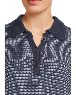 Michael Stars Marley Collared Popover Nocturnal/Breeze Outlet