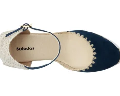 Soludos Marseille Wedge Espadrille Armada Blue Sale