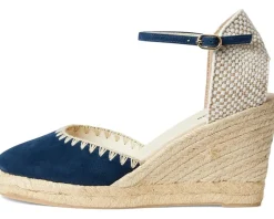 Soludos Marseille Wedge Espadrille Armada Blue Sale