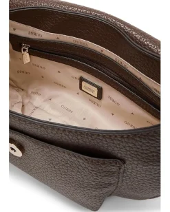 GUESS Marsha Flap Shoulder Bag Espresso