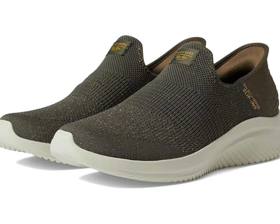 SKECHERS Martha Stewart Ultra Flex 3.0 - Neptune Hands Free Slip-Ins Olive Discount