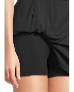 Splits59 Martina Rigor Dress w/ Piping Black/White New