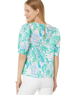 Women Lilly Pulitzer Masieleigh Short Sleeve Cotton Top