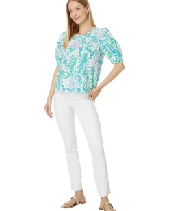 Women Lilly Pulitzer Masieleigh Short Sleeve Cotton Top