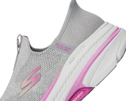SKECHERS Max Cushioning Arch Fit 2.0 Cambridge Hands Free Slip-Ins Gray/Pink Hot