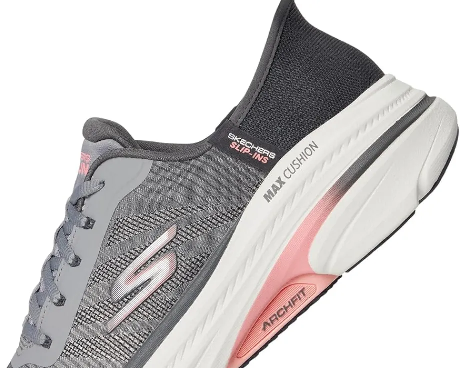 SKECHERS Max Cushioning Arch Fit 2.0 Adelphi Hands Free Slip-Ins Gray/Coral