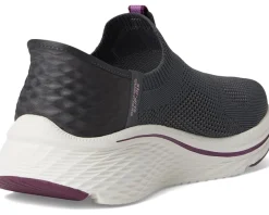 SKECHERS Max Cushioning Elite 2.0 Eternal Hands Free Slip-Ins Charcoal/Burgundy New